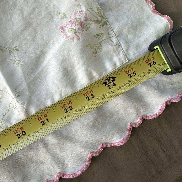 Schweitzer Linens Hemstitch Standard Pillowcase Sham Pink Hem Embroidery Italy - Picture 11 of 16